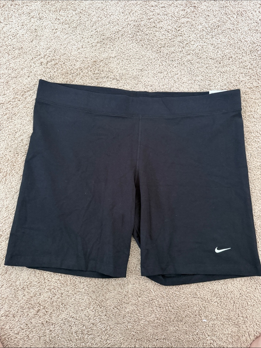Nike Black Women’s Bike Shorts with White Swoosh